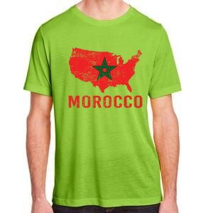 Moorish American Morocco Flag Moroccan Soccer Supporter Cool Gift Adult ChromaSoft Performance T-Shirt