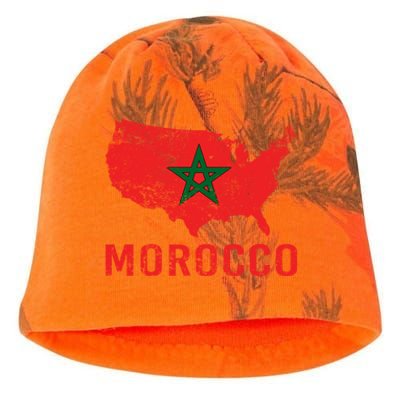 Moorish American Morocco Flag Moroccan Soccer Supporter Cool Gift Kati - Camo Knit Beanie