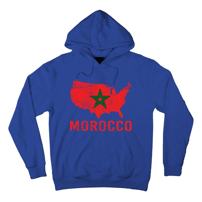 Moorish American Morocco Flag Moroccan Soccer Supporter Cool Gift Hoodie