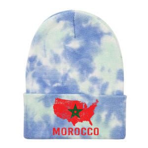 Moorish American Morocco Flag Moroccan Soccer Supporter Cool Gift Tie Dye 12in Knit Beanie