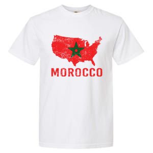 Moorish American Morocco Flag Moroccan Soccer Supporter Cool Gift Garment-Dyed Heavyweight T-Shirt