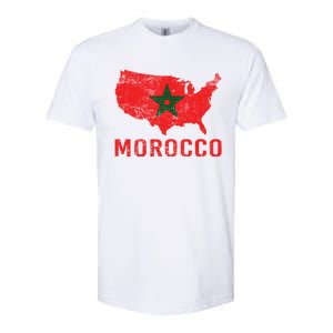 Moorish American Morocco Flag Moroccan Soccer Supporter Cool Gift Softstyle CVC T-Shirt