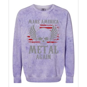 Make America Metal Again Heavy Metal Rock Colorblast Crewneck Sweatshirt