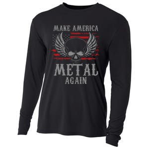 Make America Metal Again Heavy Metal Rock Cooling Performance Long Sleeve Crew