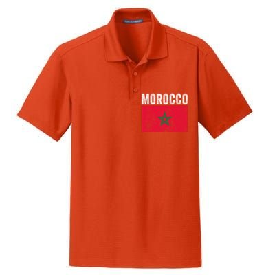 Moorish American Morocco Flag Moroccan Soccer Supporter Gift Dry Zone Grid Polo