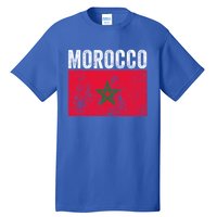 Moorish American Morocco Flag Moroccan Soccer Supporter Gift Tall T-Shirt