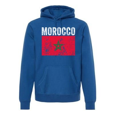 Moorish American Morocco Flag Moroccan Soccer Supporter Gift Premium Hoodie