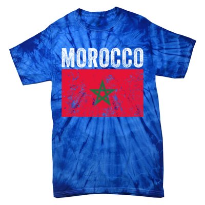 Moorish American Morocco Flag Moroccan Soccer Supporter Gift Tie-Dye T-Shirt