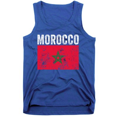 Moorish American Morocco Flag Moroccan Soccer Supporter Gift Tank Top