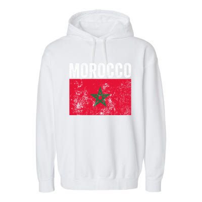 Moorish American Morocco Flag Moroccan Soccer Supporter Gift Garment-Dyed Fleece Hoodie