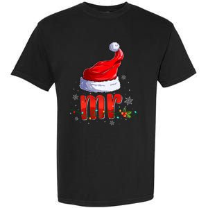 Mr And Mrs Santa Hat Matching Couples Christmas Pajamas P Garment-Dyed Heavyweight T-Shirt