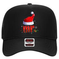 Mr And Mrs Santa Hat Matching Couples Christmas Pajamas P High Crown Mesh Back Trucker Hat