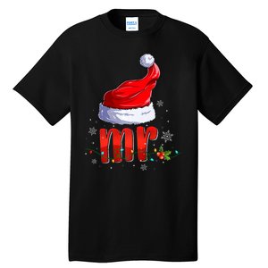 Mr And Mrs Santa Hat Matching Couples Christmas Pajamas P Tall T-Shirt