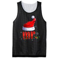 Mr And Mrs Santa Hat Matching Couples Christmas Pajamas P Mesh Reversible Basketball Jersey Tank