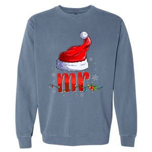 Mr And Mrs Santa Hat Matching Couples Christmas Pajamas P Garment-Dyed Sweatshirt