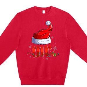 Mr And Mrs Santa Hat Matching Couples Christmas Pajamas P Premium Crewneck Sweatshirt