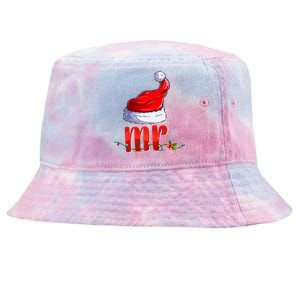 Mr And Mrs Santa Hat Matching Couples Christmas Pajamas P Tie-Dyed Bucket Hat