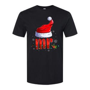 Mr And Mrs Santa Hat Matching Couples Christmas Pajamas P Softstyle CVC T-Shirt