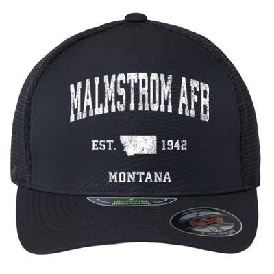 Malmstrom Afb Montana Mt Vintage Athletic Sports Flexfit Unipanel Trucker Cap