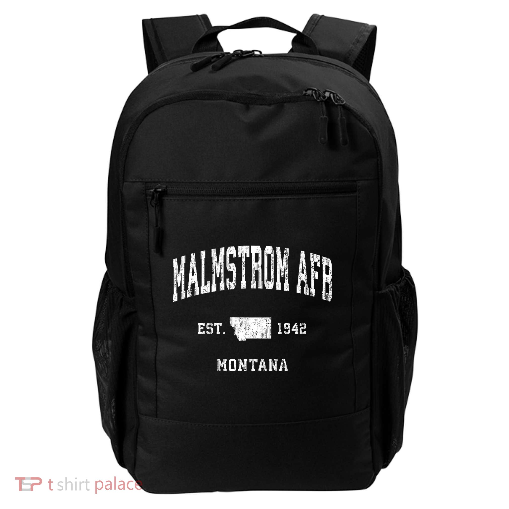 Malmstrom Afb Montana Mt Vintage Athletic Sports Backpack
