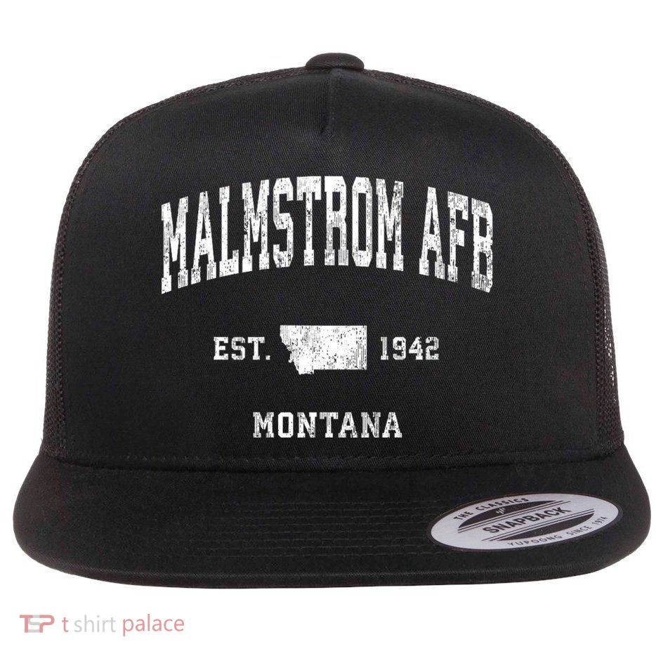 Malmstrom Afb Montana Mt Vintage Athletic Sports Flatbill Hat
