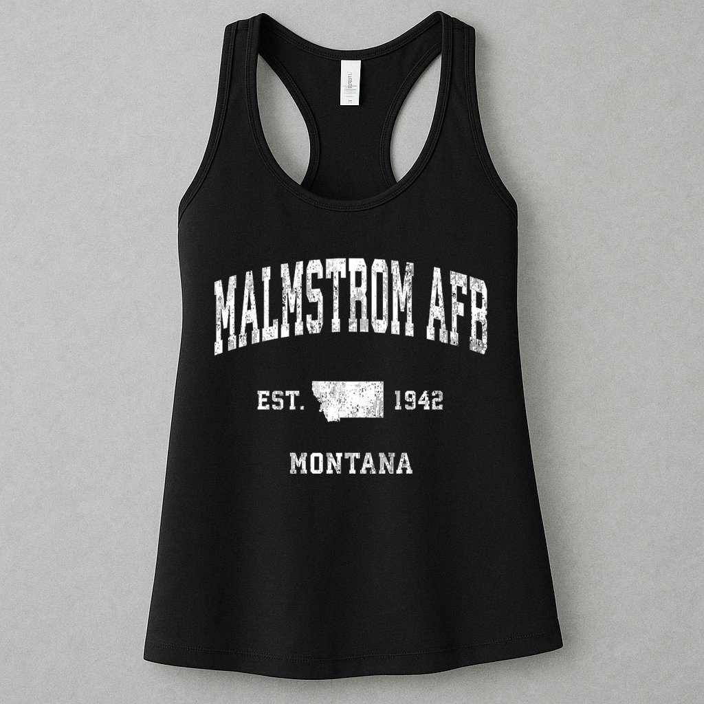 Malmstrom Afb Montana Mt Vintage Athletic Sports Womens Tank Top
