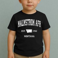 Malmstrom Afb Montana Mt Vintage Athletic Sports Toddler T-Shirt