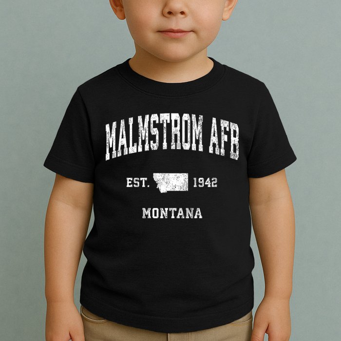 Malmstrom Afb Montana Mt Vintage Athletic Sports Toddler T-Shirt