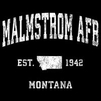 Malmstrom Afb Montana Mt Vintage Athletic Sports Ladies Long Sleeve Shirt