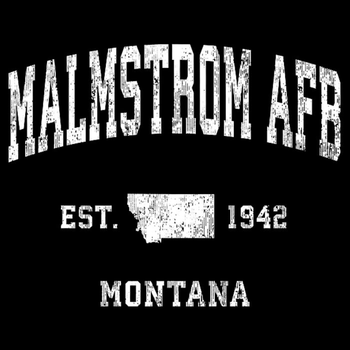 Malmstrom Afb Montana Mt Vintage Athletic Sports Ladies Long Sleeve Shirt