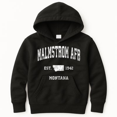 Malmstrom Afb Montana Mt Vintage Athletic Sports Kids Hoodie