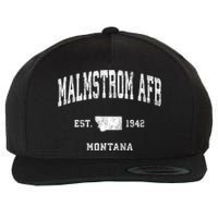 Malmstrom Afb Montana Mt Vintage Athletic Sports Wool Snapback Cap