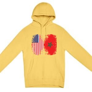 Moorish American Morocco Flag Moroccan Soccer Supporter Meaningful Gift Premium Pullover Hoodie