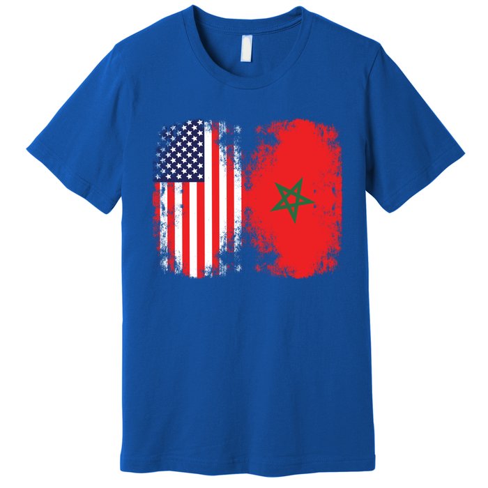 Moorish American Morocco Flag Moroccan Soccer Supporter Meaningful Gift Premium T-Shirt