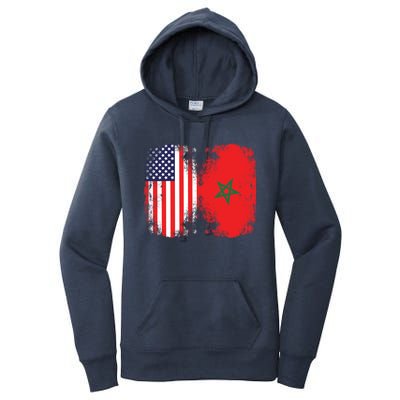 Moorish American Morocco Flag Moroccan Soccer Supporter Meaningful Gift Women's Pullover Hoodie