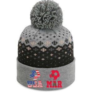 Moorish American Morocco Flag Moroccan Soccer Supporter Gift The Baniff Cuffed Pom Beanie