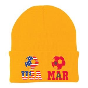 Moorish American Morocco Flag Moroccan Soccer Supporter Gift Knit Cap Winter Beanie