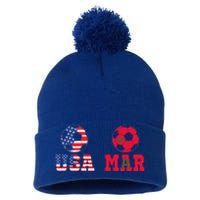 Moorish American Morocco Flag Moroccan Soccer Supporter Gift Pom Pom 12in Knit Beanie