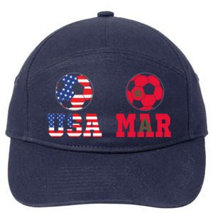 Moorish American Morocco Flag Moroccan Soccer Supporter Gift 7-Panel Snapback Hat