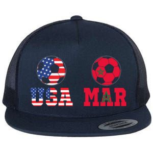 Moorish American Morocco Flag Moroccan Soccer Supporter Gift Flat Bill Trucker Hat