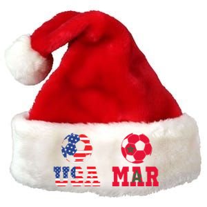 Moorish American Morocco Flag Moroccan Soccer Supporter Gift Premium Christmas Santa Hat