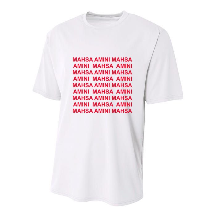 Mahsa Amini Youth Performance Sprint T-Shirt