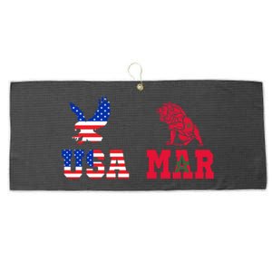 Moorish American Morocco Flag Moroccan Soccer Supporter Gift Large Microfiber Waffle Golf Towel