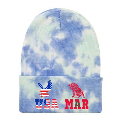 Moorish American Morocco Flag Moroccan Soccer Supporter Gift Tie Dye 12in Knit Beanie