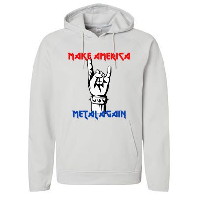 Make America Metal Again Rock Music Performance Fleece Hoodie