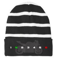 Motorcycle Apparel Motorcycle Striped Beanie with Solid Band