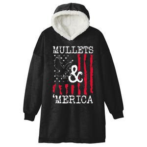 Mullets And Merica Hooded Wearable Blanket