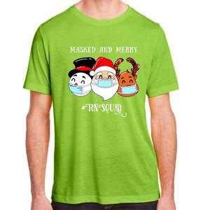 Merry And Masked Rn Squad Santas Pajama Hat Christmas Meaningful Gift Adult ChromaSoft Performance T-Shirt