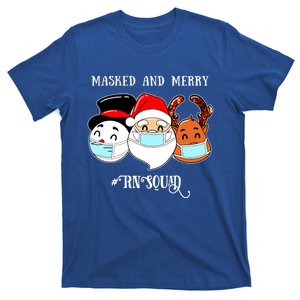 Merry And Masked Rn Squad Santas Pajama Hat Christmas Meaningful Gift T-Shirt