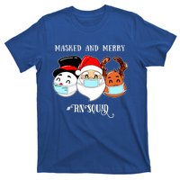 Merry And Masked Rn Squad Santas Pajama Hat Christmas Meaningful Gift T-Shirt